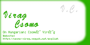 virag csomo business card